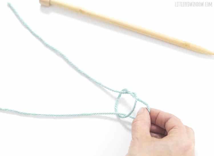 To make a slip knot, pull the working end through the loop