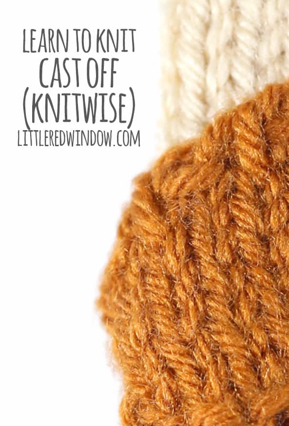 Learn to Knit Cast Off Knitwise Little Red Window