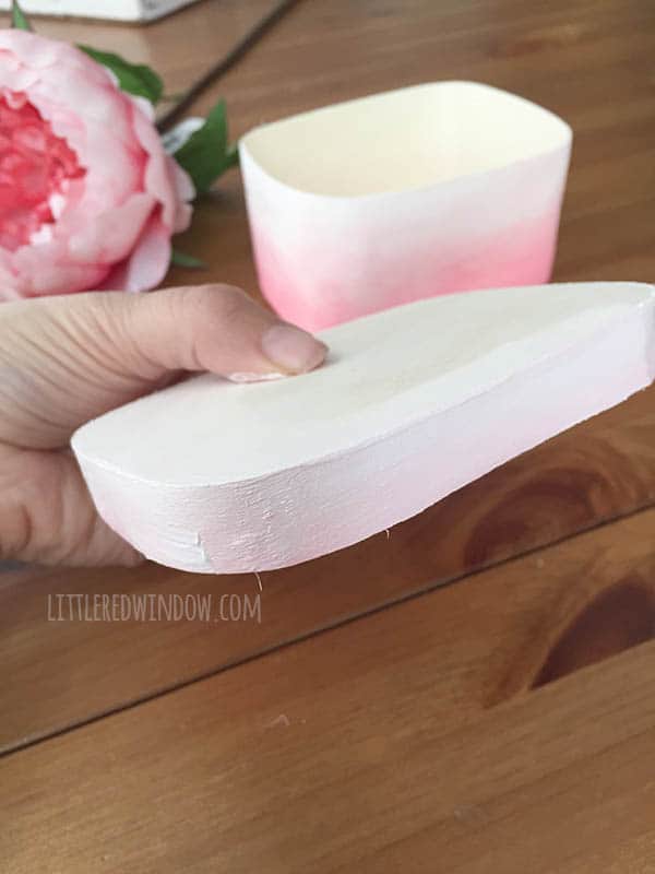 Pretty DIY Flower Top Trinket Box, keep your special things in this gorgeous ombré box! | littleredwindow.com