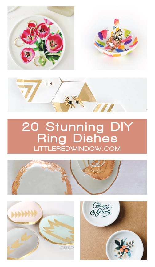 20 Stunning DIY Ring Dishes and Trinket Dishes! | littleredwindow.com