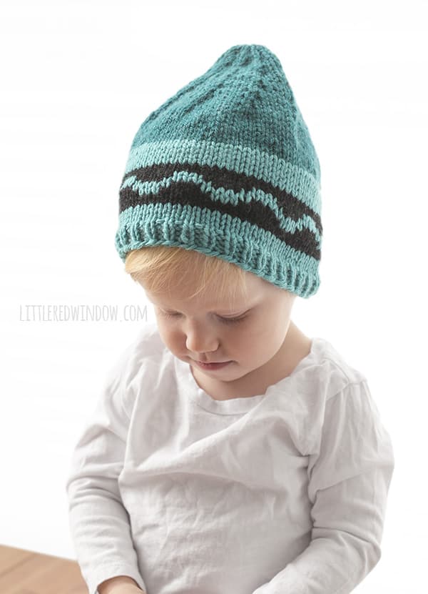 Crayon Hat Knitting Pattern for newborns, babies and toddlers! | littleredwindow.com
