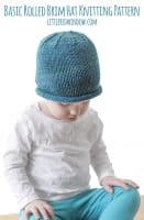 Easy Knit Flat Baby Hat Knitting Pattern