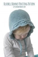 lace edged blue bonnet knitting pattern