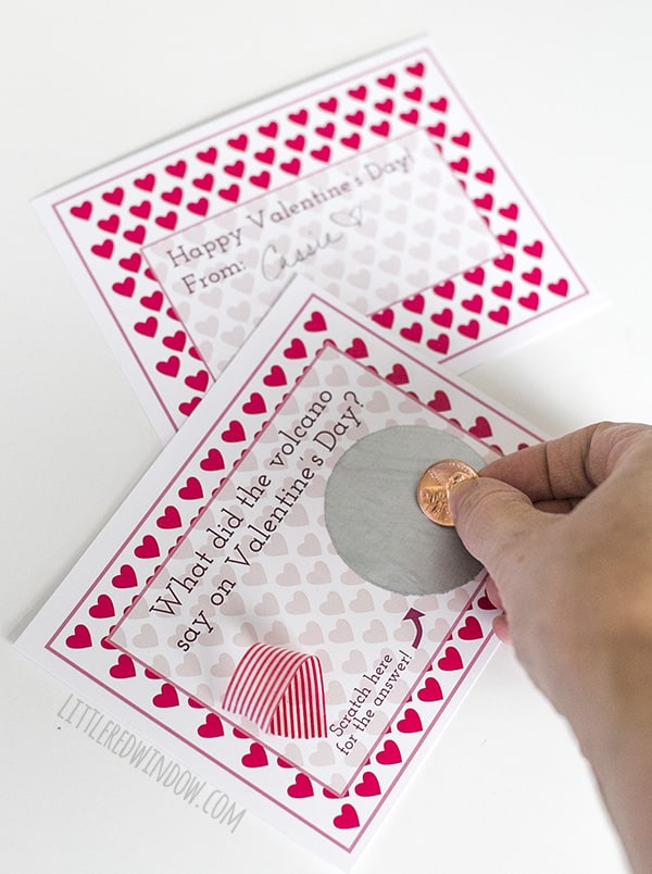 The EASIEST Scratch Off Valentines Day Cards EVER (with free printable)! | littleredwindow.com