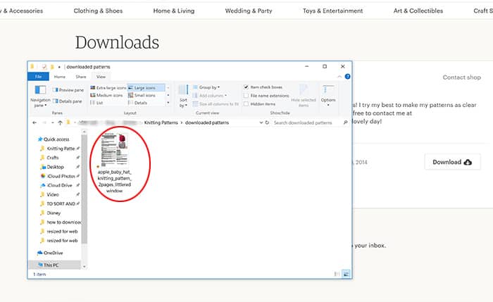 How to Download Files from Etsy, learn how to purchase, download and print all those fun digital download prints, knitting patterns and party supplies, step by step! 