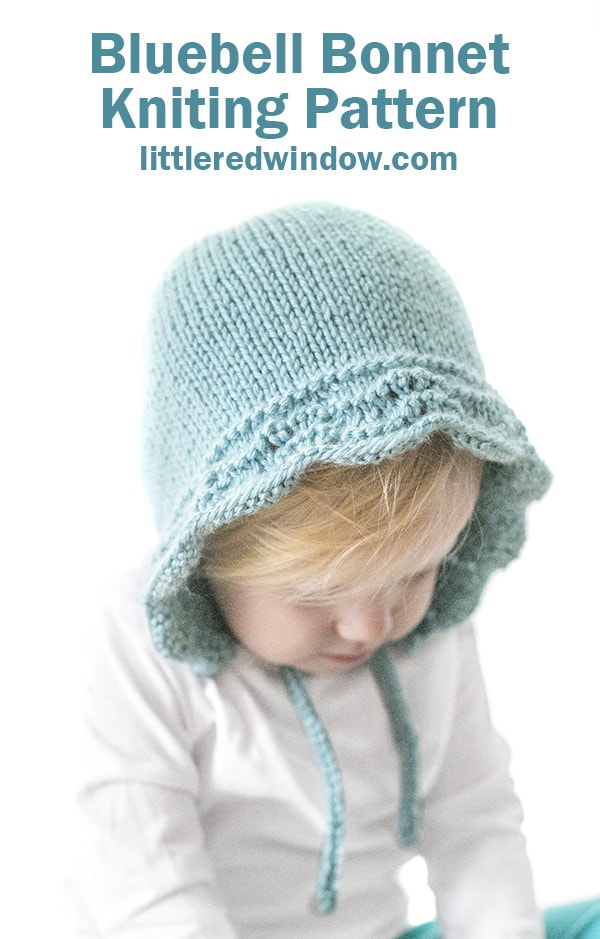 Bluebell Baby Bonnet Knitting Pattern - Little Red Window