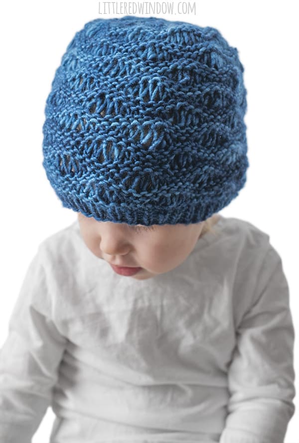 Ocean Waves Hat Knitting Pattern for newborns, babies and toddlers! | littleredwindow.com
