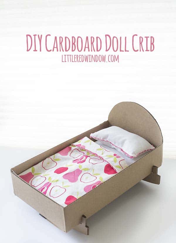 DIY Doll Crib from a cardboard box! This quick and easy craft will be a hit with your little one!
