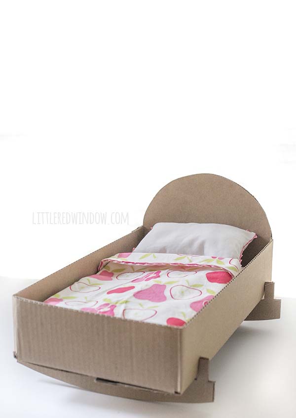 Cardboard Diy Doll Crib Little Red Window, Diy Cardboard Bed Frame