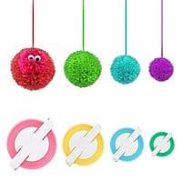 4 Sizes Pompom Pom-pom Maker for Fluff Ball Weaver Needle Craft DIY Wool Knitting Craft Tool Set Decoration By Knewmart