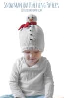 Snowman hat knitting pattern 
