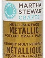 Martha Stewart Crafts Multi-Surface Metallic Acrylic Craft Paint in Assorted Colors (2-Ounce), 32103 Gold