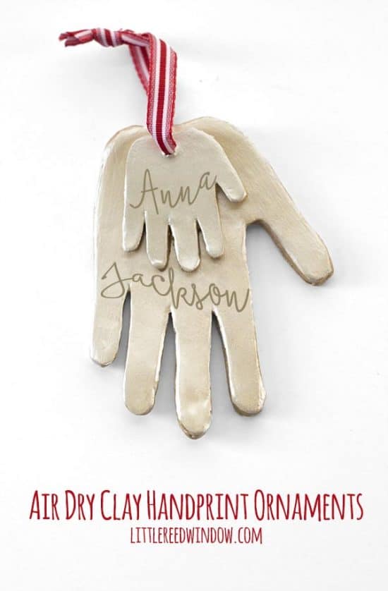Air Dry Clay Handprint Ornaments Little Red Window