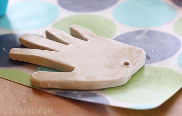 DIY Air Dry Clay Handprint Ornaments, make these adorable handprint ornaments with your kids this Christmas!