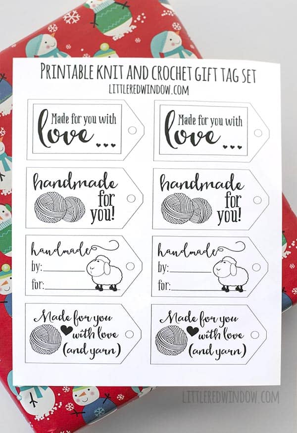 Free Printable Gifts Tags for Knit, Crochet and Fiber Gifts!