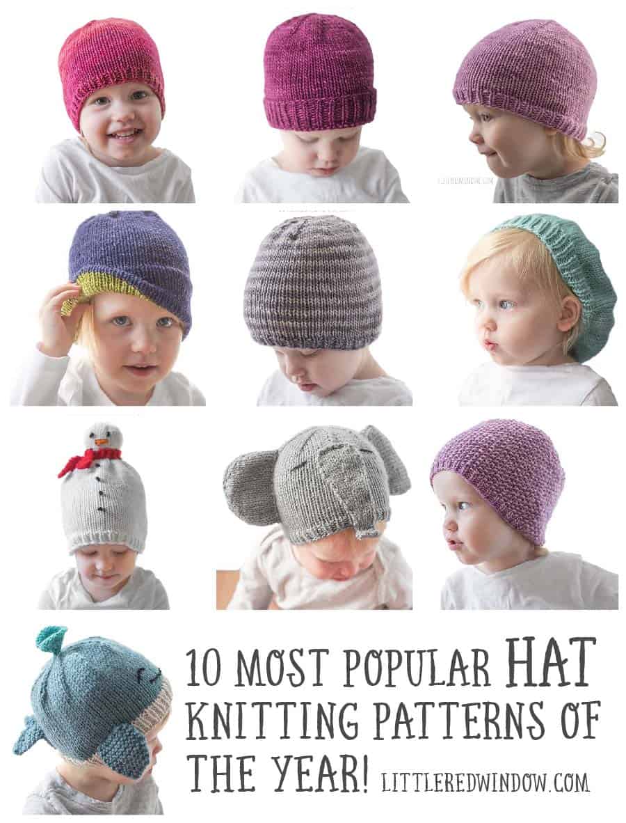 Your 10 most popular NEW knitting patterns from Little Red Window!