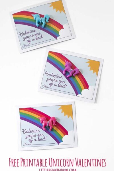 Free Printable Unicorn Valentines, download, print and cut, so easy!