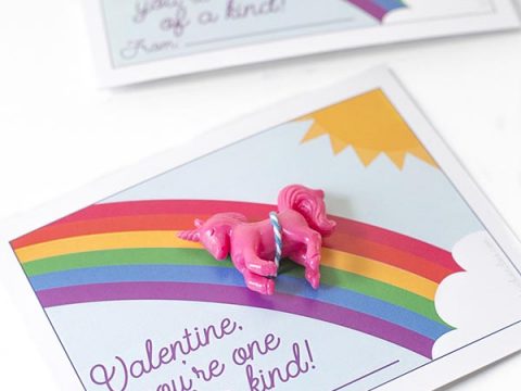 free printable unicorn valentines little red window