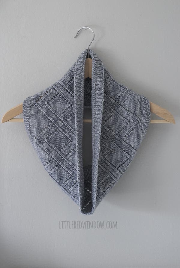The Mary Lace Cable Cowl Knitting Pattern makes a lovely gift!