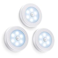 Motion Sensor Light, Closet Light, Wall Light, Stick Anywhere with No Tools, Battery Powered LED Night Lights, Perfect for Staircase, Hallway, Bathroom, Bedroom, Kitchen, Cabinet (Pack of 3)