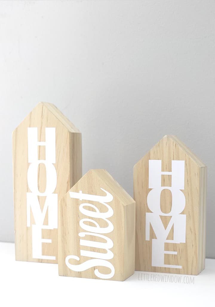Cute wooden blocks that say 
