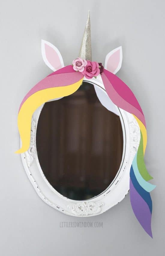 DIY Unicorn Mirror Little Red Window