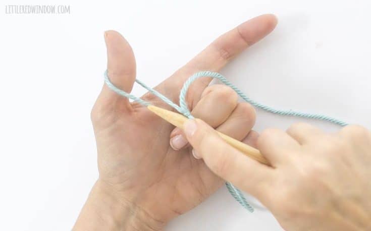 Learn to Knit - Backward Loop Cast On - Little Red Window