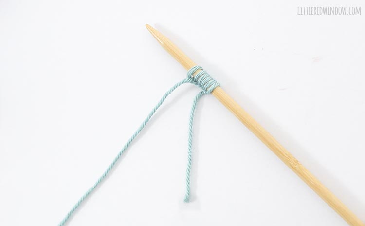Repeat these steps to knit a backward loop cast on