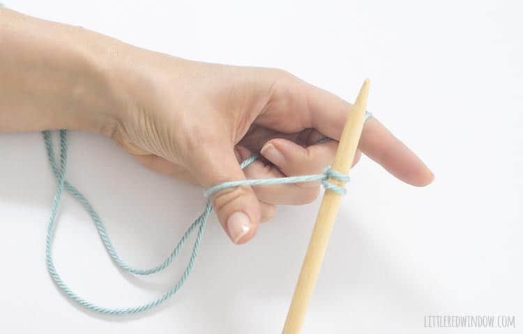 Repeat these easy steps for use a long tail cast on to start your knitting project