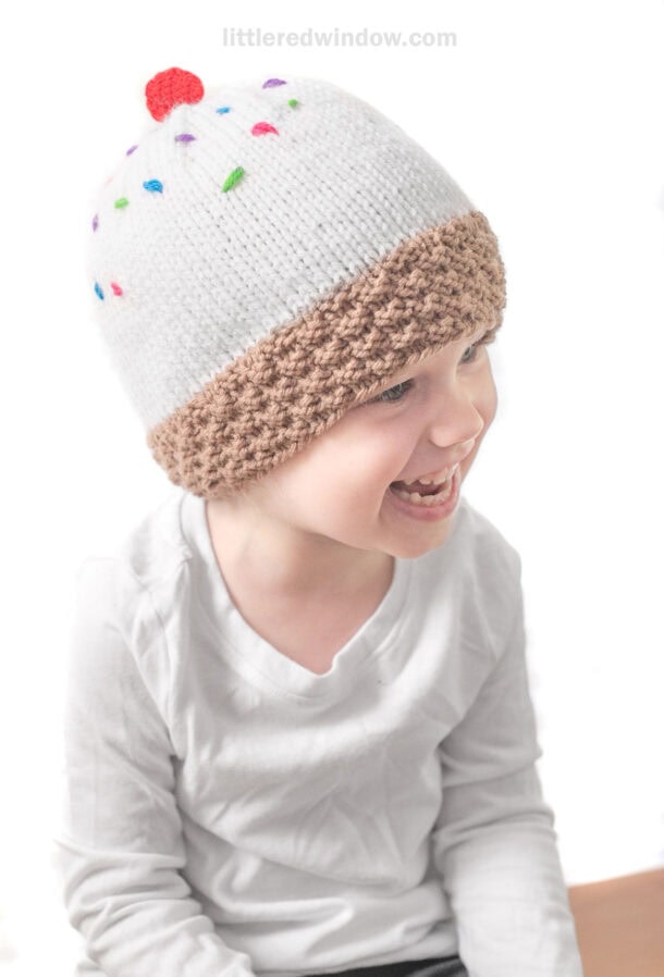 Ice Cream Hat Knitting Pattern Little Red Window