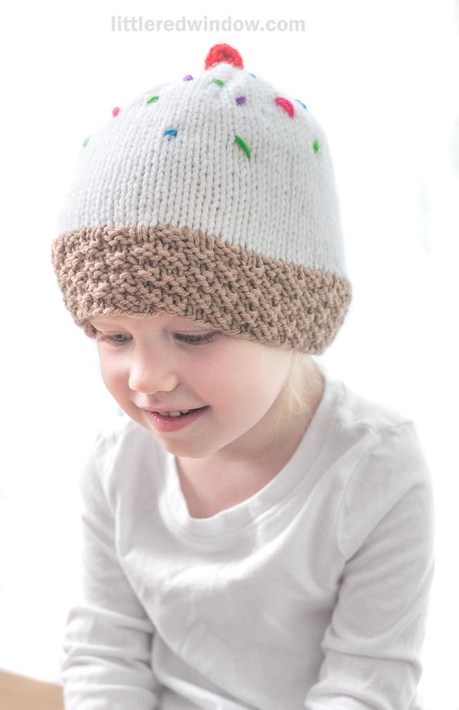 Ice Cream Hat Knitting Pattern Little Red Window
