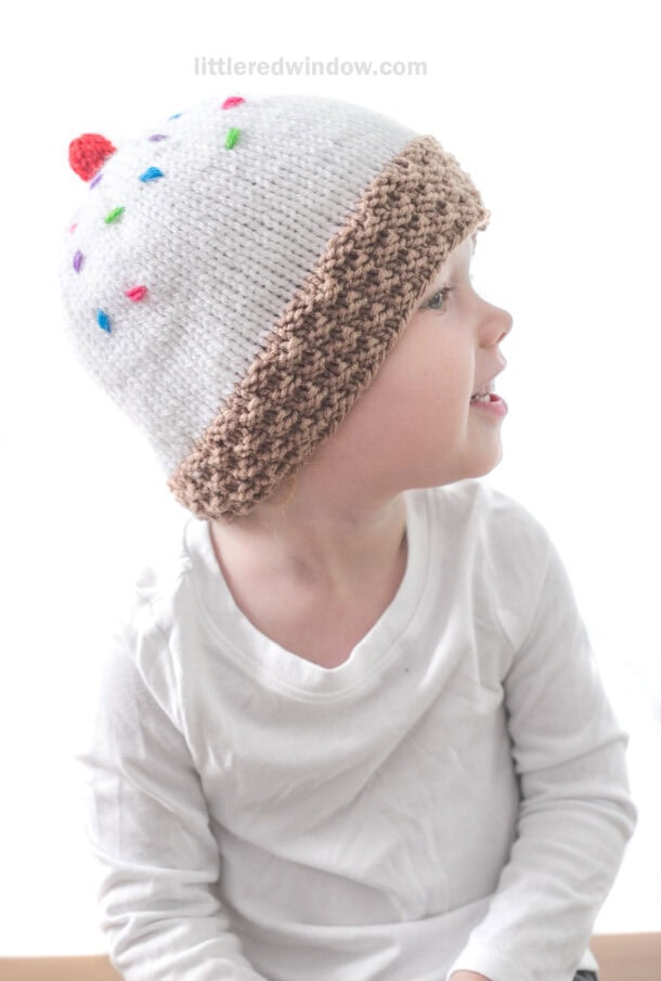 Ice Cream Hat Knitting Pattern Little Red Window