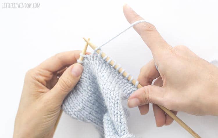 When you have knit the next stitch, you have completed a yarn over increase.