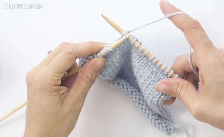 To finish an s2kp stitch, lift each slipped stitch up and over the knit stitch and off the right needle