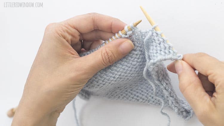 To ssp, slide the slipped stitches BACK to the left knitting needle
