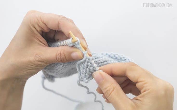 Learn to Knit SSP (Slip Slip Purl) Little Red Window