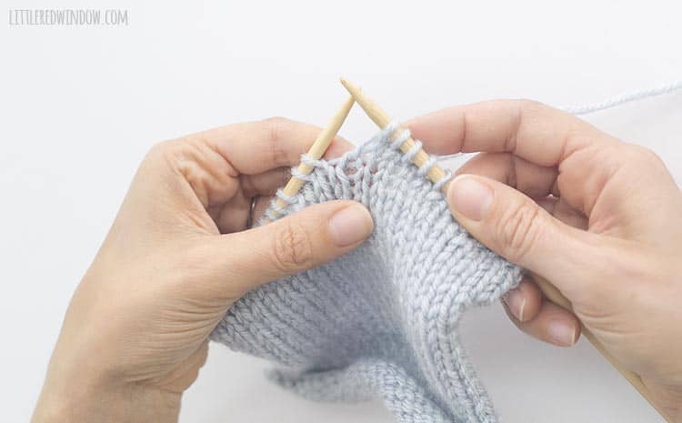 Ktbl is a twisted knit stitch that is used for decorative uses or other functional things like buttonholes and sock gussets!