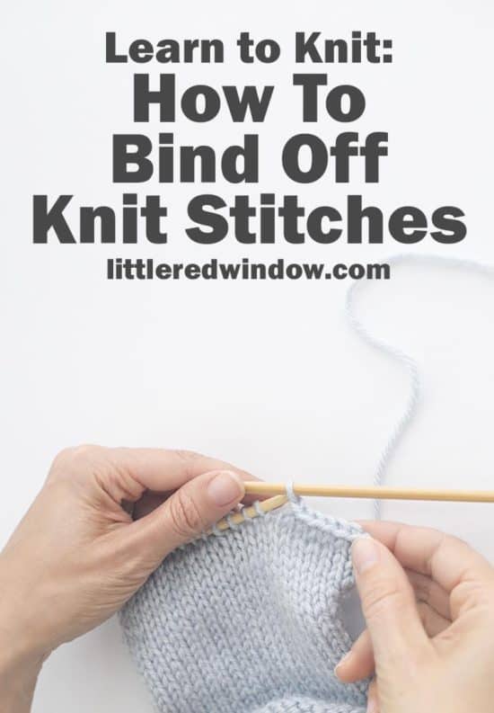 Learn to Knit Cast Off Knitwise Little Red Window
