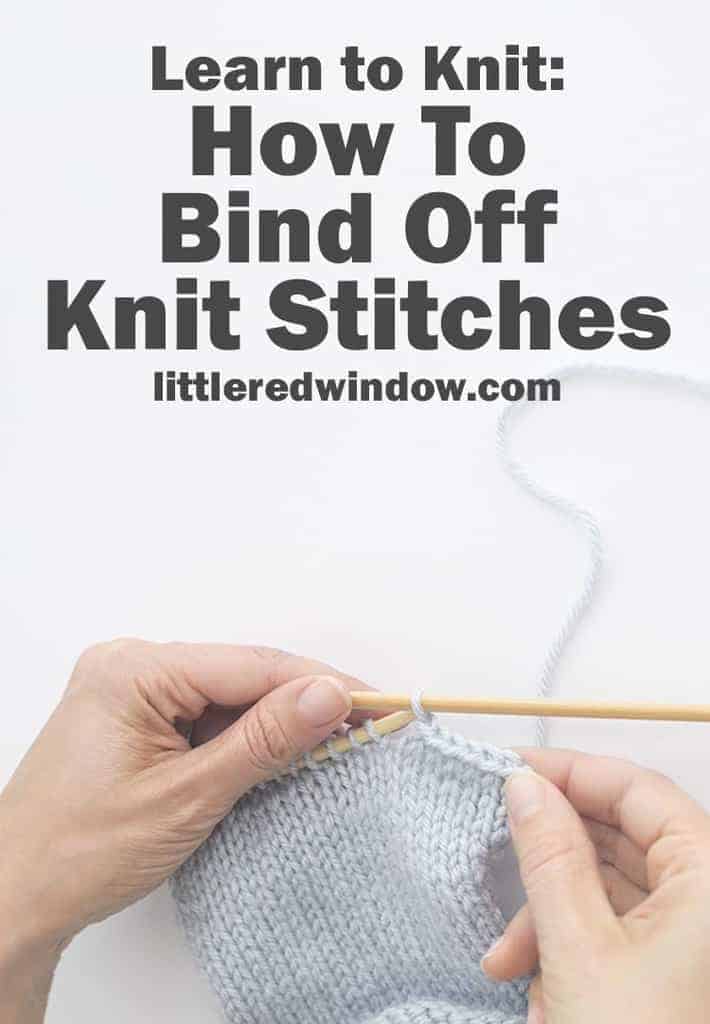 Learn how to finish your knitting project and bind off knit stitches!