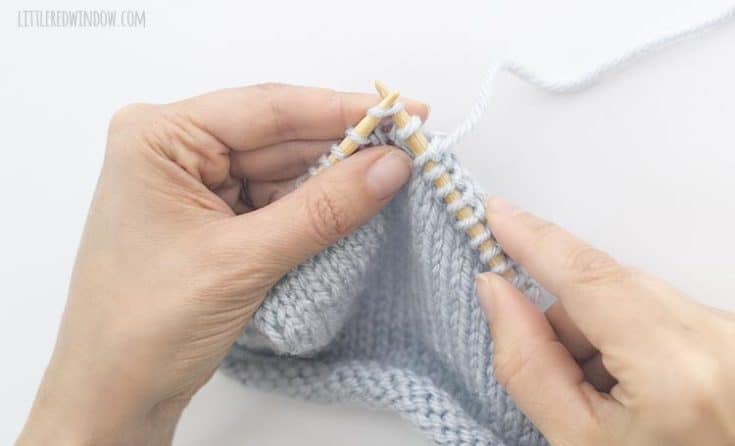 Learn to Knit - Skp (Slip 1, Knit1, Pass Slipped Stitch Over) - Little ...