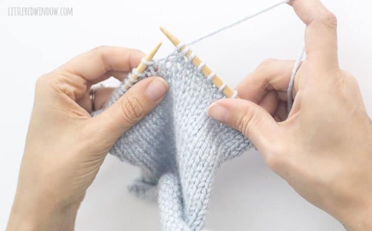 Learn to Knit - Skp (Slip 1, Knit1, Pass Slipped Stitch Over) - Little ...