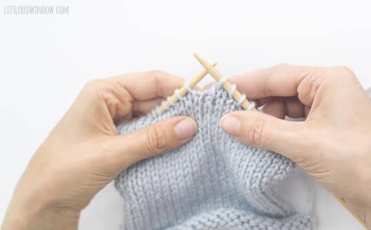 Learn to Knit - Skp (Slip 1, Knit1, Pass Slipped Stitch Over) - Little ...