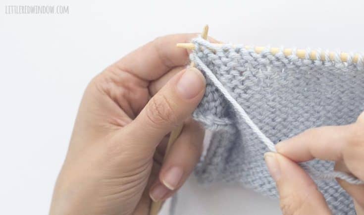 Learn to Knit - Purl Two Together (p2tog) - Little Red Window