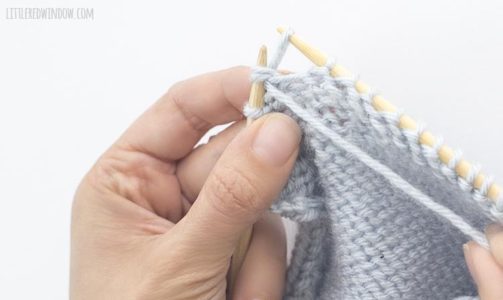 Learn to Knit - Purl Two Together (p2tog) - Little Red Window