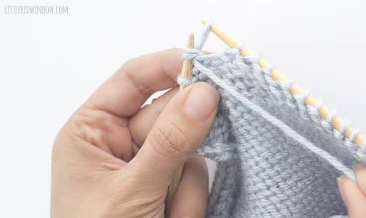 Learn to Knit - Purl Two Together (p2tog) - Little Red Window