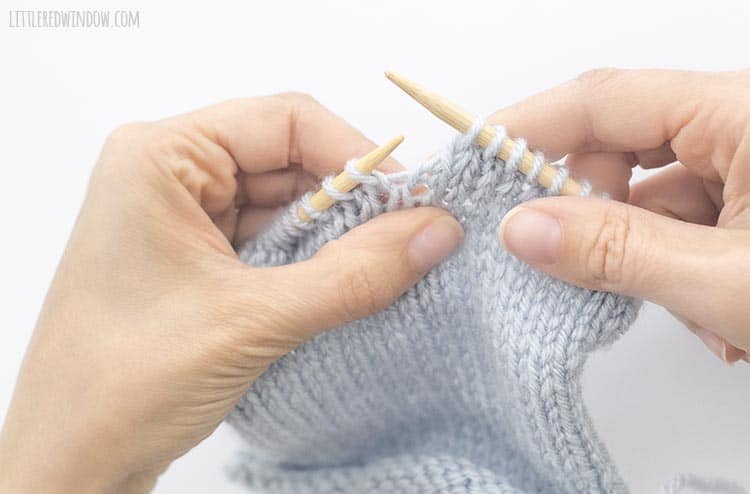 The ssk (slip, slip, knit) stitch is a left-leaning decrease stitch