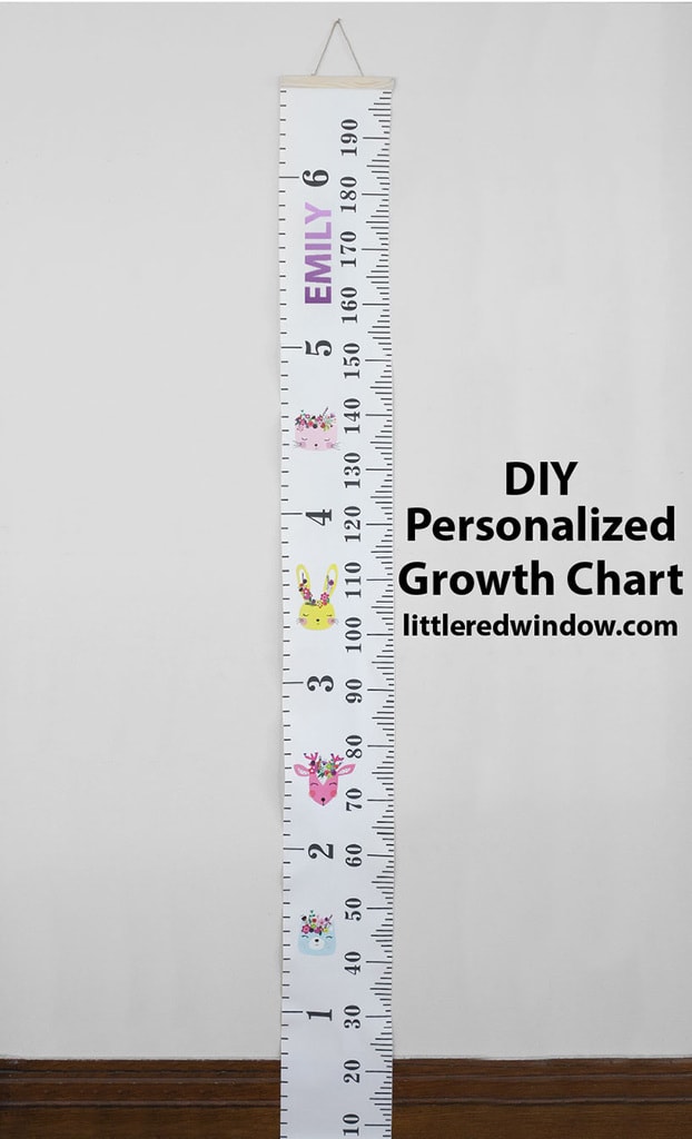 MIBOTE Baby Growth Chart Handing Ruler Wall Decor for Kids Canvas Removable 