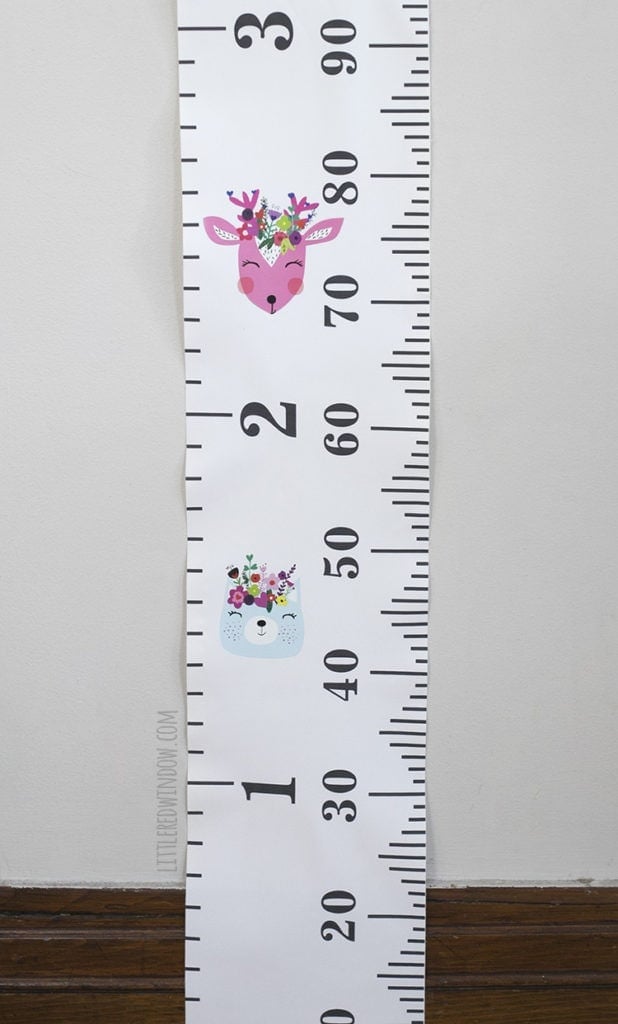 Make this adorable and SUPER EASY DIY Personalized Growth Chart to document your little ones!