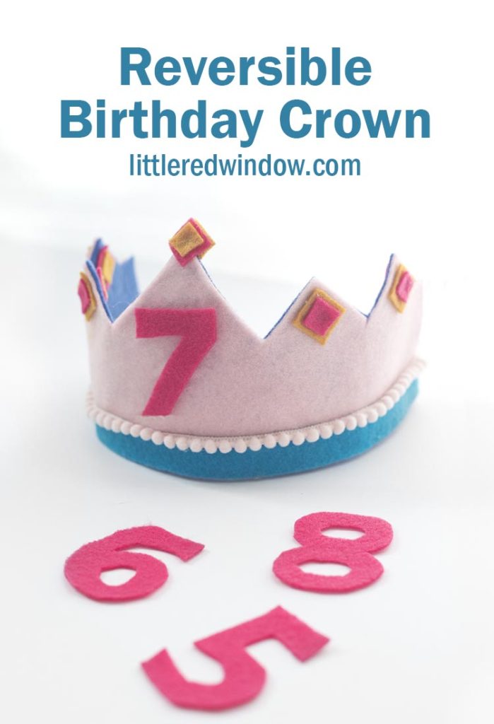Make an adorable reversible birthday crown that you can reuse year after year!