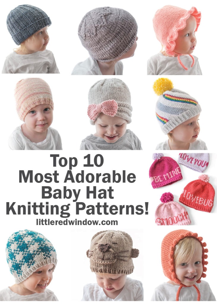 You'll love all 10 of these crazy adorable baby hat knitting patterns!